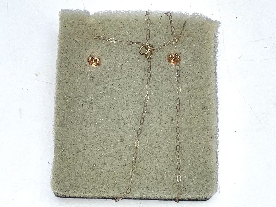 Gold 9ct Necklace & Earings