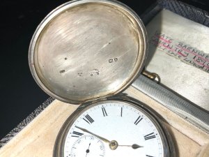 Engraved on back plate makers name katie barwell 1894, the cased has a london hallmark for 1886, the movements mechanical and fussee in perfect working order. A superb watch from the famous guild of coventry watch makers, cases diameter of 5 cm no dings but showing much loving handling, reference drc2 tel: we accept online payments for all our items listed: bank transfer cash on collection or if wishing over the phone using your debit or credit cards, also doing layby payments plan, or email giving your address details & contact number and we shall send you your items invoice to make