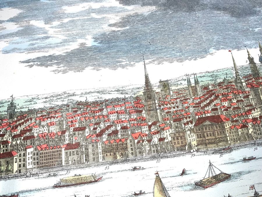 Large Georgian Engraving Of London