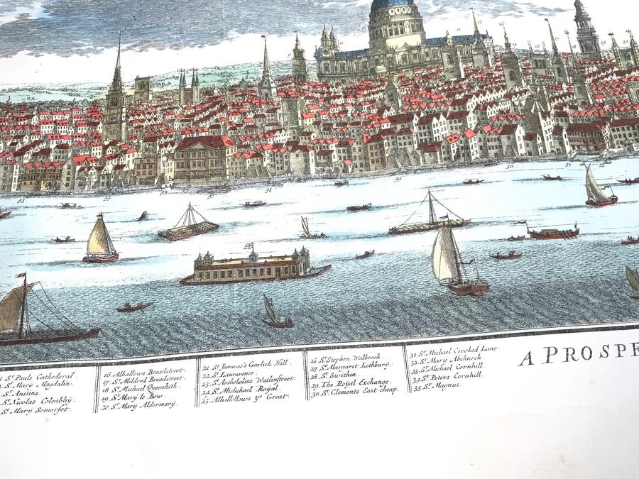 Large Georgian Engraving Of London