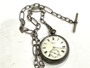Comes with chain and t bar, believe not silver, the watch is needing attention as the main springs faulty, the balance looks to be ok though. Top quality maker and quite a rare watch, diameter of which is 5 cm weighs in total 149 grams, reference drc3 tel: we accept online payments for all our items listed: bank transfer cash on collection or if wishing over the phone using your debit or credit cards, also doing layby payments plan, or email giving your address details & contact number and we shall send you your items invoice to make