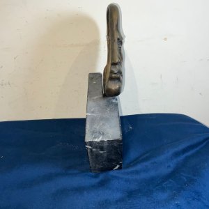 Bronze silhouette of this mid 20th century italian dictator sitting on a art deco styled marble base condition of all is very good sizes being- height 29 cm length 20 cm depth being 7 cm weighing approximately 10 lbs, offering free shipping worldwide reference dbss tel: we accept online payments for all our items listed: bank transfer cash on collection personal cheques or if wishing over the phone using your debit or credit cards, also doing layby payments plan, or email giving your address details & contact number and we shall send you your items invoice to make