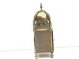 Clocks in good condition and full working order, striking on the bell, strikes once the quarter twice the half four time the three quarters six times and on the hour just strikes the time on the main bell. Standing 38 cm high length of 16 cm depth 16 cm too. Offering free delivery uk reference dbgs tel: we accept online payments for all our items listed: bank transfer cash on collection personal cheques or if wishing over the phone using your debit or credit cards, also doing layby payments plan, or email giving your address details & contact number and we shall send you your items invoice to make