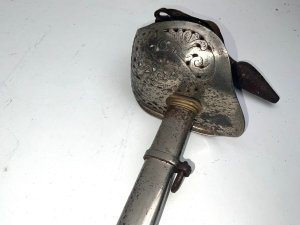 Victorian maker e sadler & son birmingham. Nice untouched sword superb engraving to both sides of the blade, ripe for a restoration and when done will be a fine example of this renowned cutler, overall length of 100 cm across guard the length being 14 cm depth of 9 cm, reference dbsd4 tel: we accept online payments for all our items listed: bank transfer cash on collection or if wishing over the phone using your debit or credit cards, also doing layby payments plan, or email giving your address details & contact number and we shall send you your items invoice to make