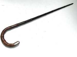 Hallmarked for birmingham 1909 sticks wood of the bamboo family blades high tensioned, all fitting firm and good, total length of 93 cm across crooks handle is 14 cm sticks diameter from handles 2 cm tapering down to ferule 1.4 cm, from steels tip to top of handle is 86 cm, reference drc31 tel: we accept online payments for all our items listed: bank transfer cash on collection or if wishing over the phone using your debit or credit cards, also doing layby payments plan, or email giving your address details & contact number and we shall send you your items invoice to make