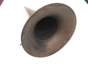 Large in size length being 60cm diameter at mouthed horns being 29cm, condition is in original formate and excellent never been painted must have been a highly polished attachment, reference dbss tel: we accept online payments for all our items listed: bank transfer cash on collection or if wishing over the phone using your debit or credit cards, also doing layby payments plan, or email giving your address details & contact number and we shall send you your items invoice to make