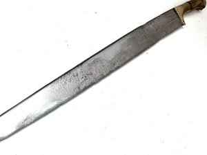 Bit of a relic some deep pitting to blade but it comes complete having length from end to end of 67cm width being 5cm at blades hilt depth 3cm nice brass work to handle, reference dbsd3 tel: we accept online payments for all our items listed: bank transfer cash on collection or if wishing over the phone using your debit or credit cards, also doing layby payments plan, or email giving your address details & contact number and we shall send you your items invoice to make