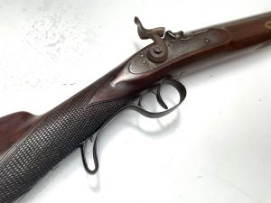 Superb english gentleman’s fowler piece, very long barrelled gun length in total being 132cm heights 18cm depth being 6cm, barres length from breach 90cm bore being 20mm, action in good working order damascus steel barrel gun makers name on locke, make fantastic wall decoration or ideal for black powder enthusiast. Reference dbsd5 tel: we accept online payments for all our items listed: bank transfer cash on collection or if wishing over the phone using your debit or credit cards, also doing layby payments plan, or email giving your address details & contact number and we shall send you your items invoice to make
