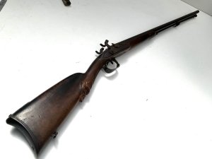 Beautiful carved walnut butt barrels bore 15 gauge length of barrels 79 cm damascus steel actions very good and works perfectly. Has hidden bayonet in butt the head of the wolf carved into butt, consider after small cleaning would be a very desirable gun, or still be a fantastic wall piece. Reference dbss tel: we accept online payments for all our items listed: bank transfer cash on collection or if wishing over the phone using your debit or credit cards, also doing layby payments plan, or email giving your address details & contact number and we shall send you your items invoice to make