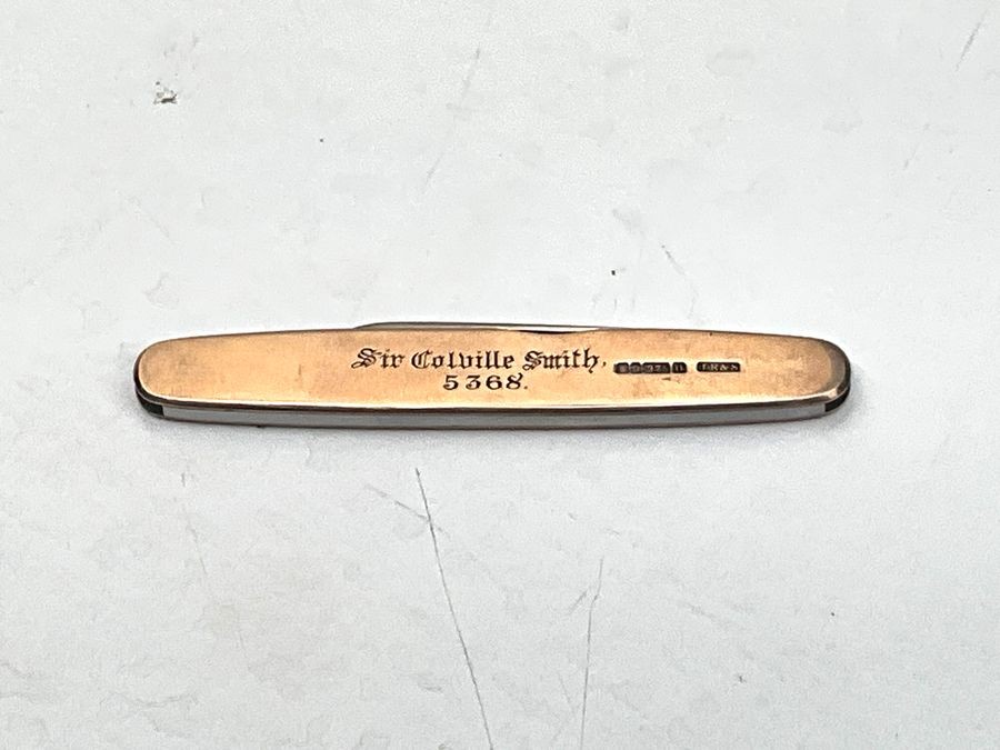 Primary image for Sir Colville Smith Gold Pocket Knife. Masonic  5368