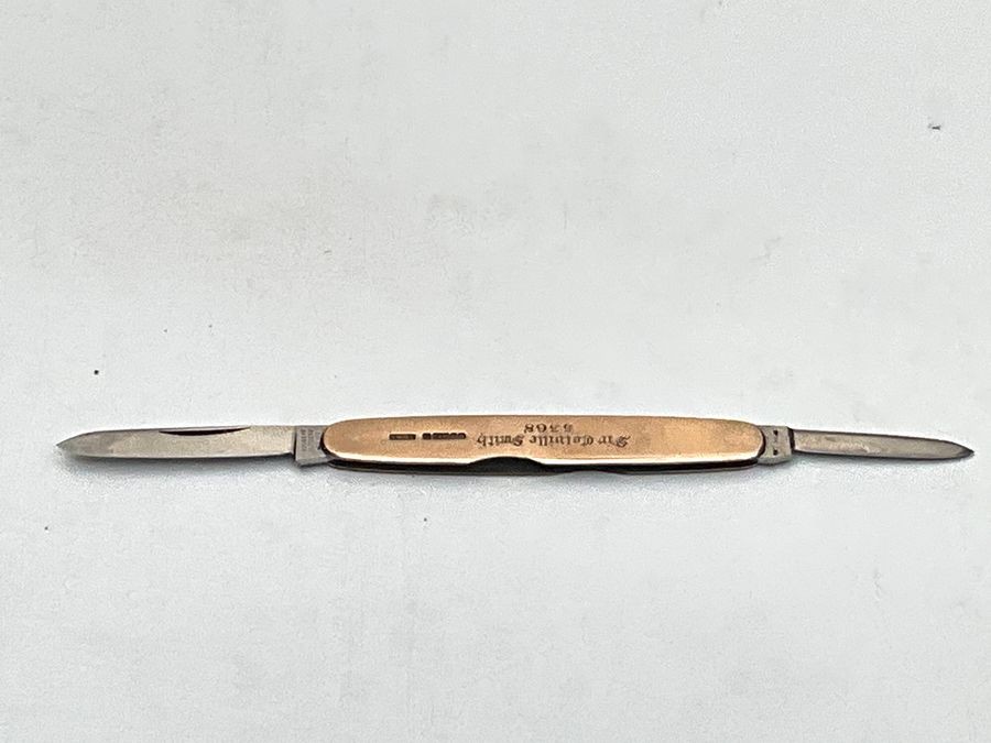 Sir Colville Smith Gold Pocket Knife. Masonic  5368
