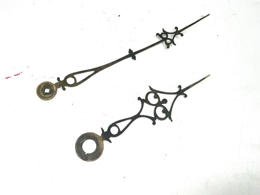 Pair Of Long Cased Clocks Face Hands