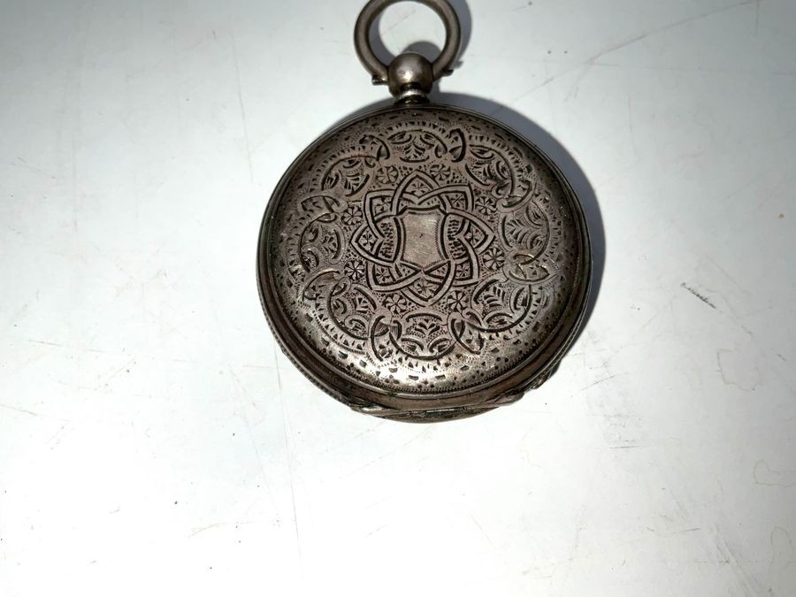 Silver Fob Pocket Watch Key Wind