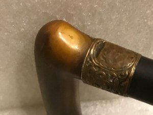 Superb walking stick strong sturdy quality steel blade quality horn handle come with gold plated collar, length in total 89 cm from steels tip to top of handle being 79 cm, offering free delivery uk only, reference b11, tel: international tel: we accept online payments for all our items listed: bank transfer cash on collection personal cheques or if wishing over the phone using your debit or credit cards, also doing layby payments plan, or email giving your address details & contact number and we shall send you your items invoice to make