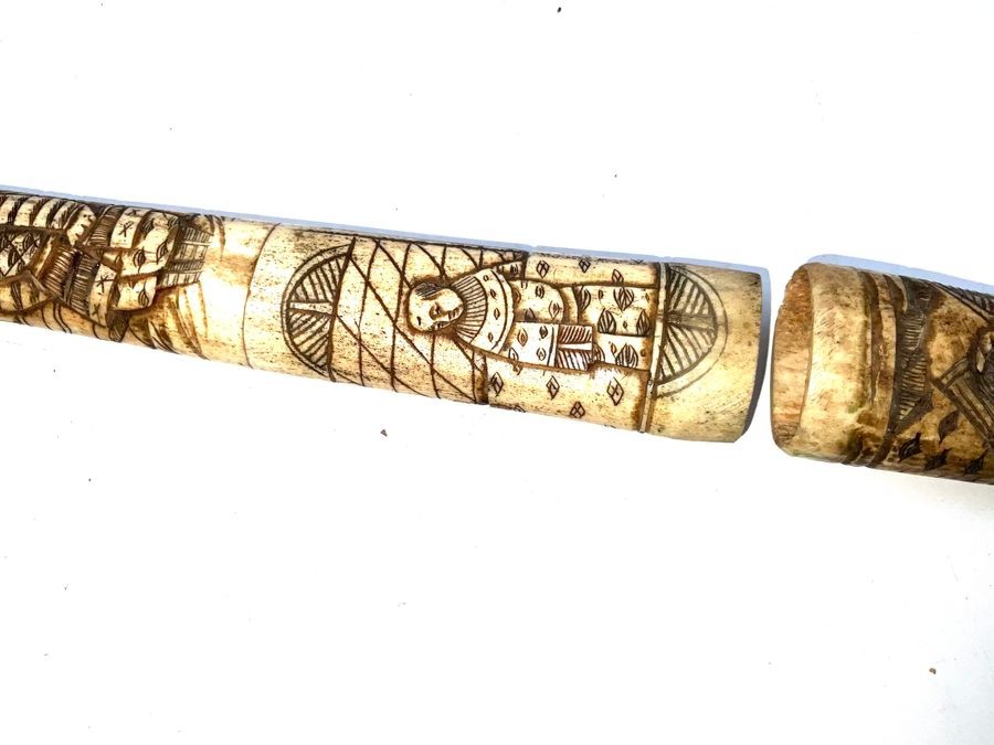 Tsuka &  Saya In Bone Superbly Carved