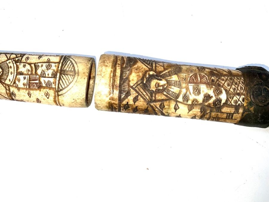Tsuka &  Saya In Bone Superbly Carved