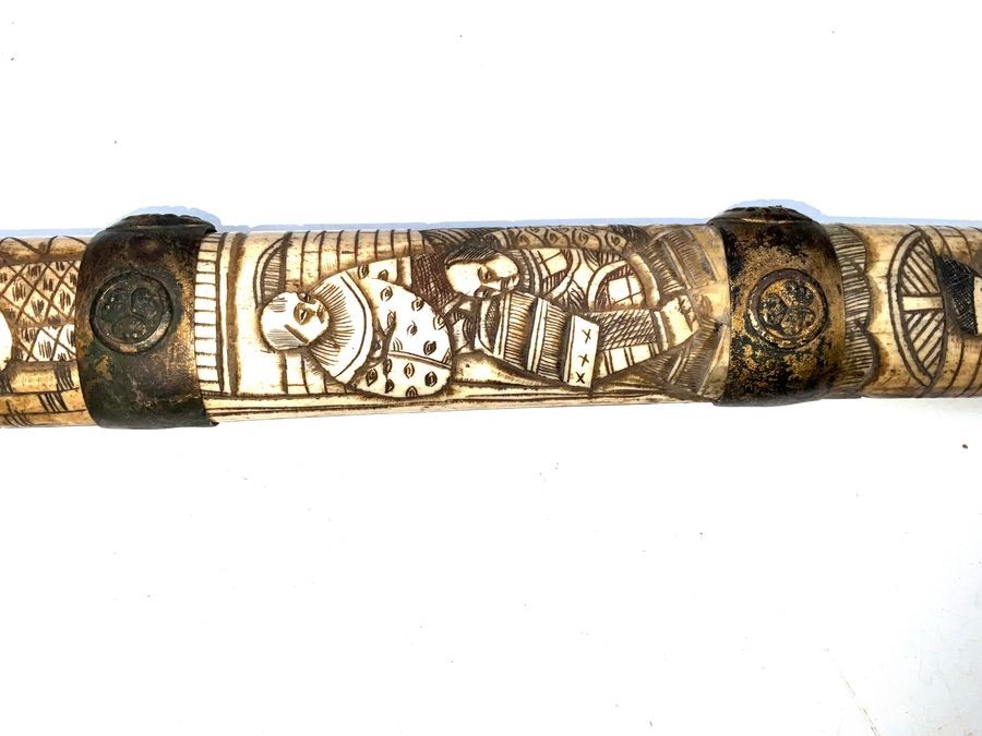 Tsuka &  Saya In Bone Superbly Carved