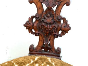 Late 17th century, profusely carved back and front in walnut, showing some shrinkages which can be rectified to a degree, very large and heavy and very rare, the carvings are superb and was done by a master of his profession, recent recovered in materials but i consider once leather, reference dmels tel: we accept online payments for all our items listed: bank transfer cash on collection or if wishing over the phone using your debit or credit cards, also doing layby payments plan, or email giving your address details & contact number and we shall send you your items invoice to make