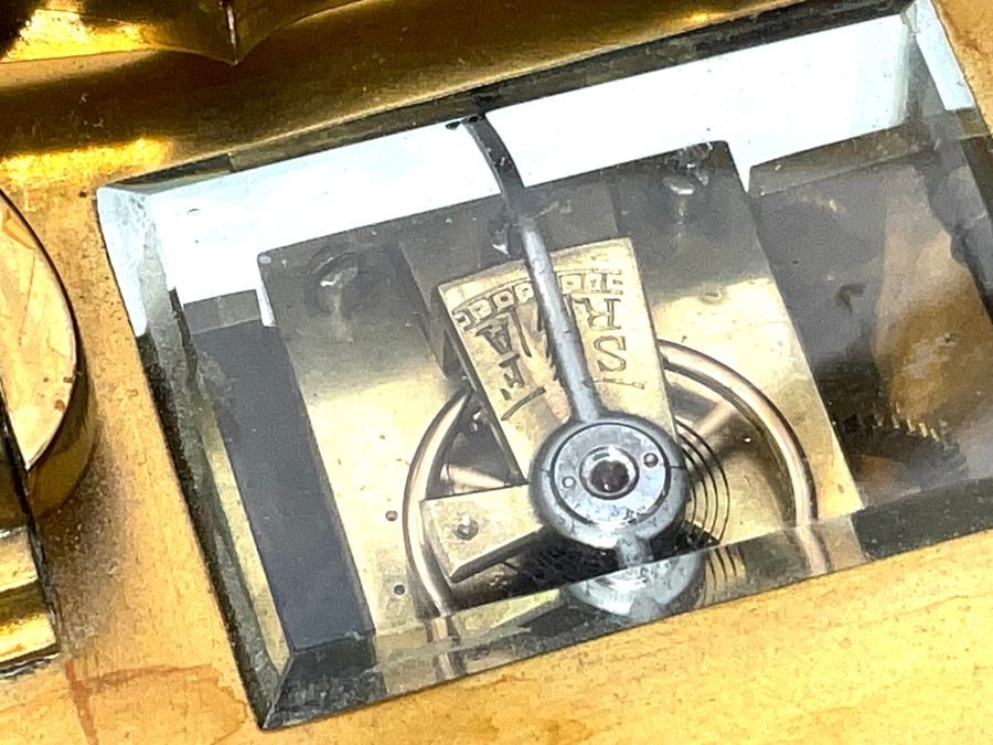 Carriage Clock French Gilt Brass Case