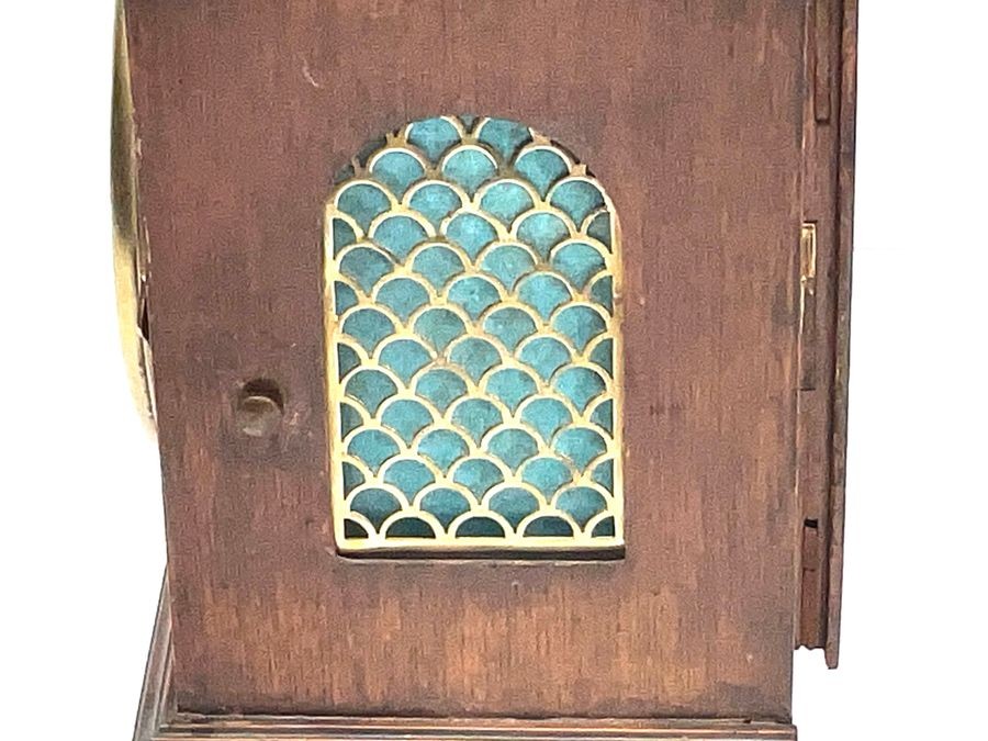 Bracket Clock Oak With Brass Inlay