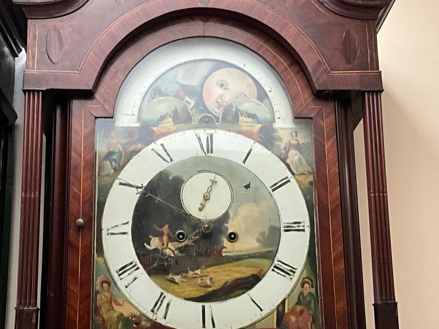 Moon Roller Mahgany 8 Day Longcased Clock