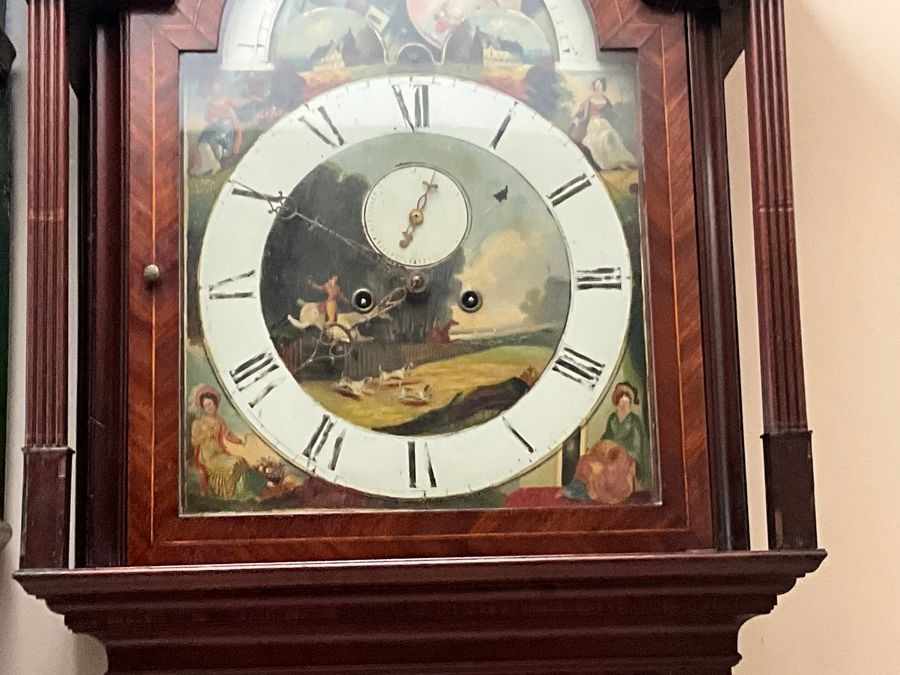 Moon Roller Mahgany 8 Day Longcased Clock