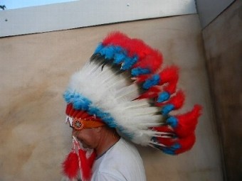 North American Indian Head's Dress War Bonnet Apache.