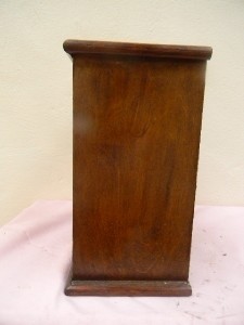 Mantle Clock Mahogany Cased Movement Mechanical 8 Day Strikes The Hours.