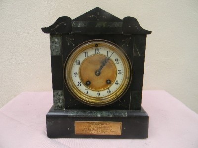 Primary image for Victorian Slate Clock Movement Is Mechanical 8 Day Strikes The Hours. Quality