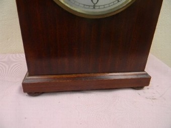 Bracket Clock Edwardian Mahogany Case German Movement Superb Working Condition.