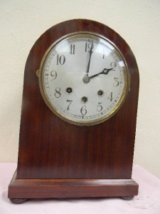 Primary image for Bracket Clock Edwardian Mahogany Case German Movement Superb Working Condition.