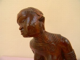 Zulu Princess African Carved Victorian Figure.