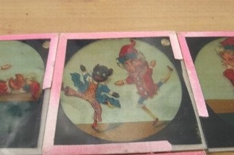 Punch & Judy Magic Lantern Hand Painted Victorian Rare Items 11 In Total