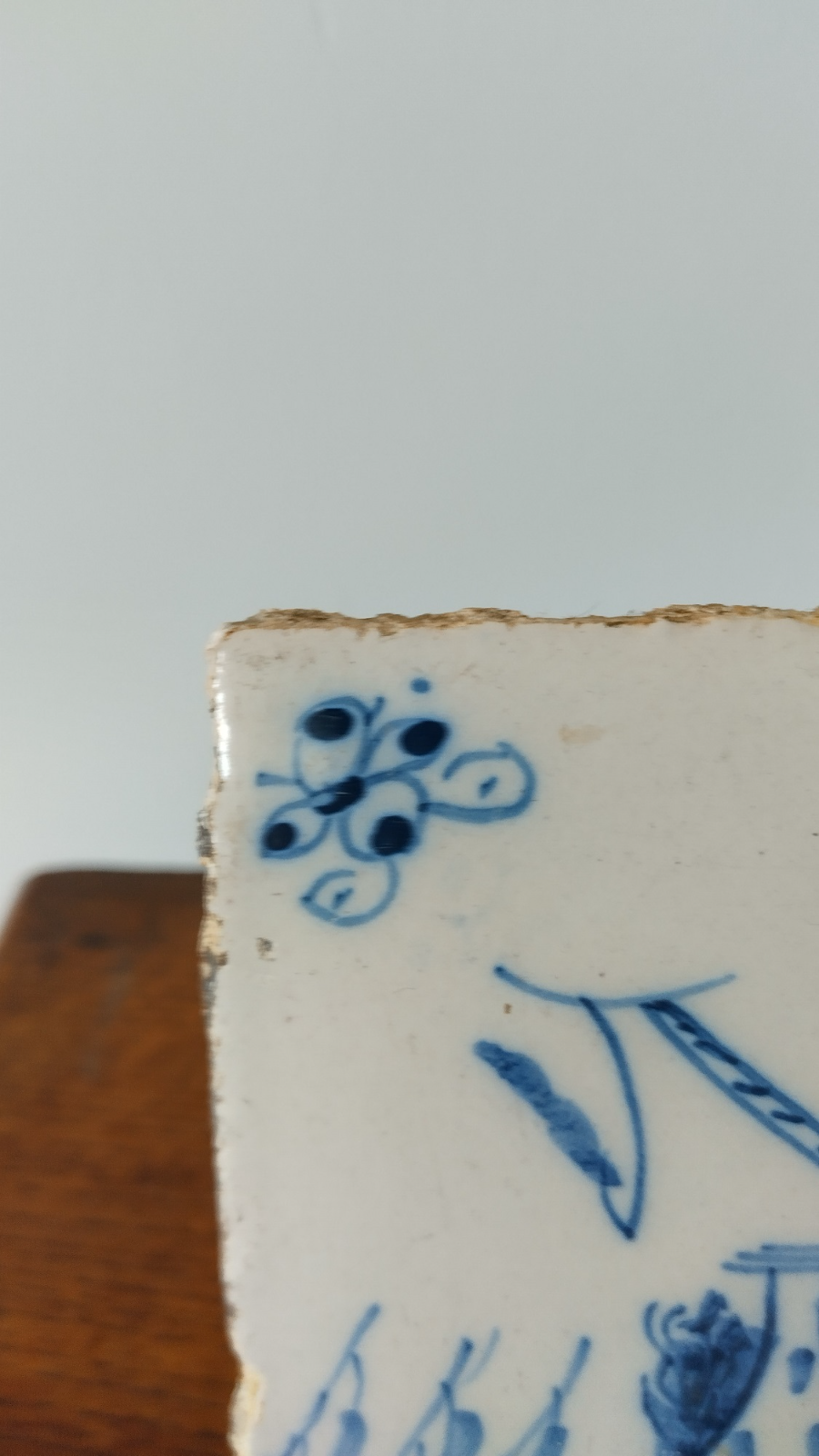 18th Century Delft Blue & White Tile - Large House
