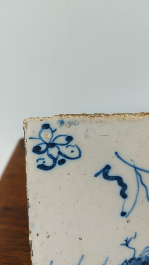 18th Century Delft Blue & White Tile - Church