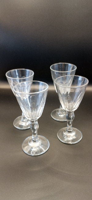 4 Victorian Port Wine Glasses