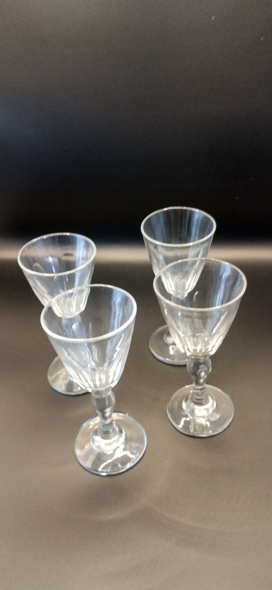 4 Victorian Port Wine Glasses