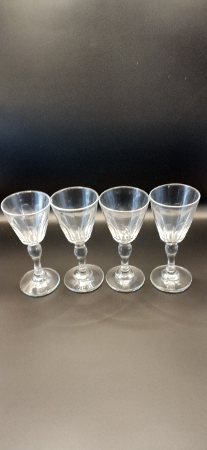 4 Victorian Port Wine Glasses