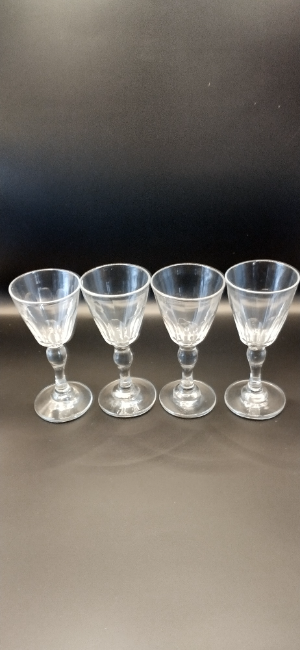 4 Victorian Port Wine Glasses