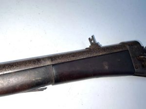 Rolling-block breech.the remington rolling block was developed from the 1863 pattern .50 rimfire calibre split breech carbine issued to the us cavalry during the american civil war. This carbine is for parts as missing some bits, being obsolete rimfire no licence require butt is quite good as all other bits are too, this being a carbine were for the us cavalry sold to the french during the franco prussian war, reference dbss if wishing to make purchase, email me or