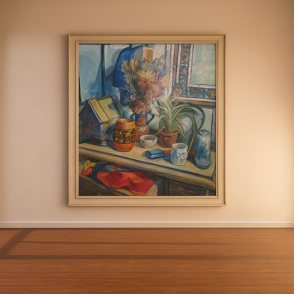 Contemporary Art Interior Scene, Still Life By Nicki Elson