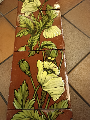 Discover our range of 19th century Minton Hollins & Co. Patent Tiles. Enrich your home with their vibrant floral designs. Shop now to add a touch of vintage elegance.