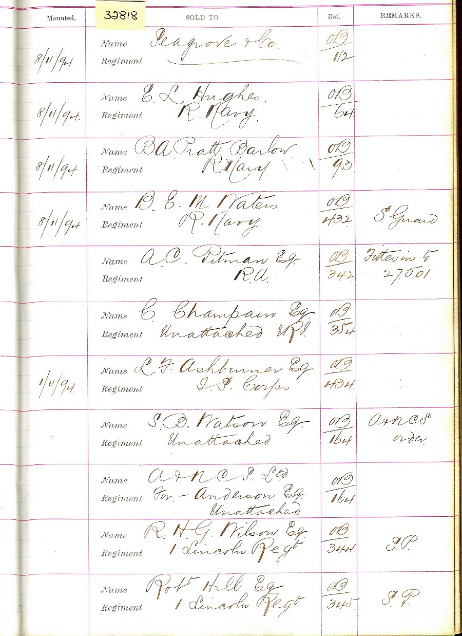 Explore an authentic piece of history with our 1892 pattern 64th Indian Pioneers Infantry Sword inclusive of its original dress, field leather scabbard, and sword bag. A timeless treasure with minor signs of age; more photos available on request.