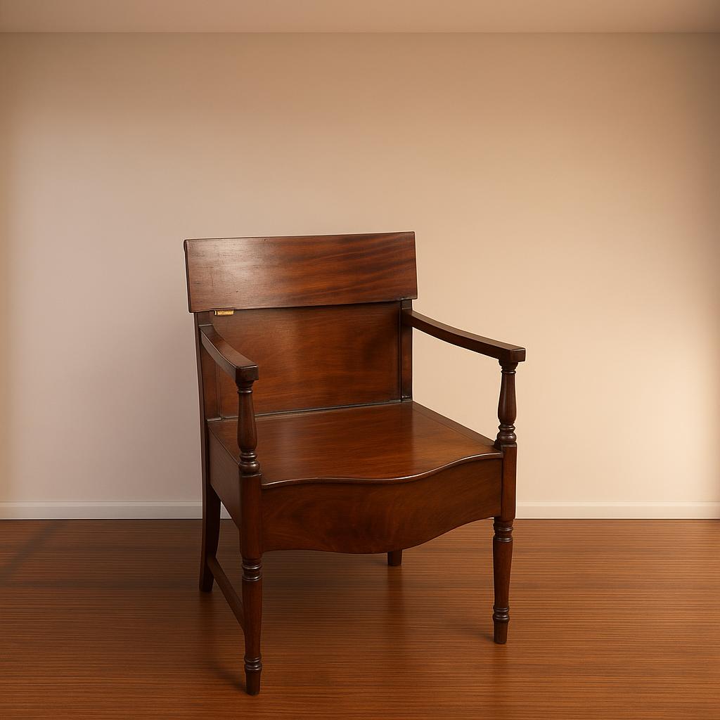 Regency Mahogany Commode Chair