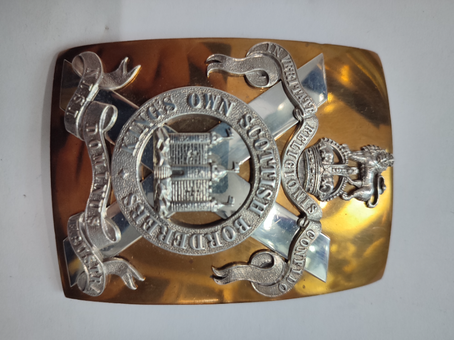 Kings Own Scottish Borderers Cross Belt Badge.
