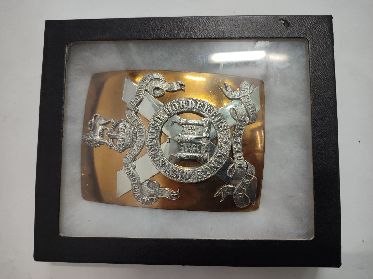 Kings Own Scottish Borderers Cross Belt Badge.