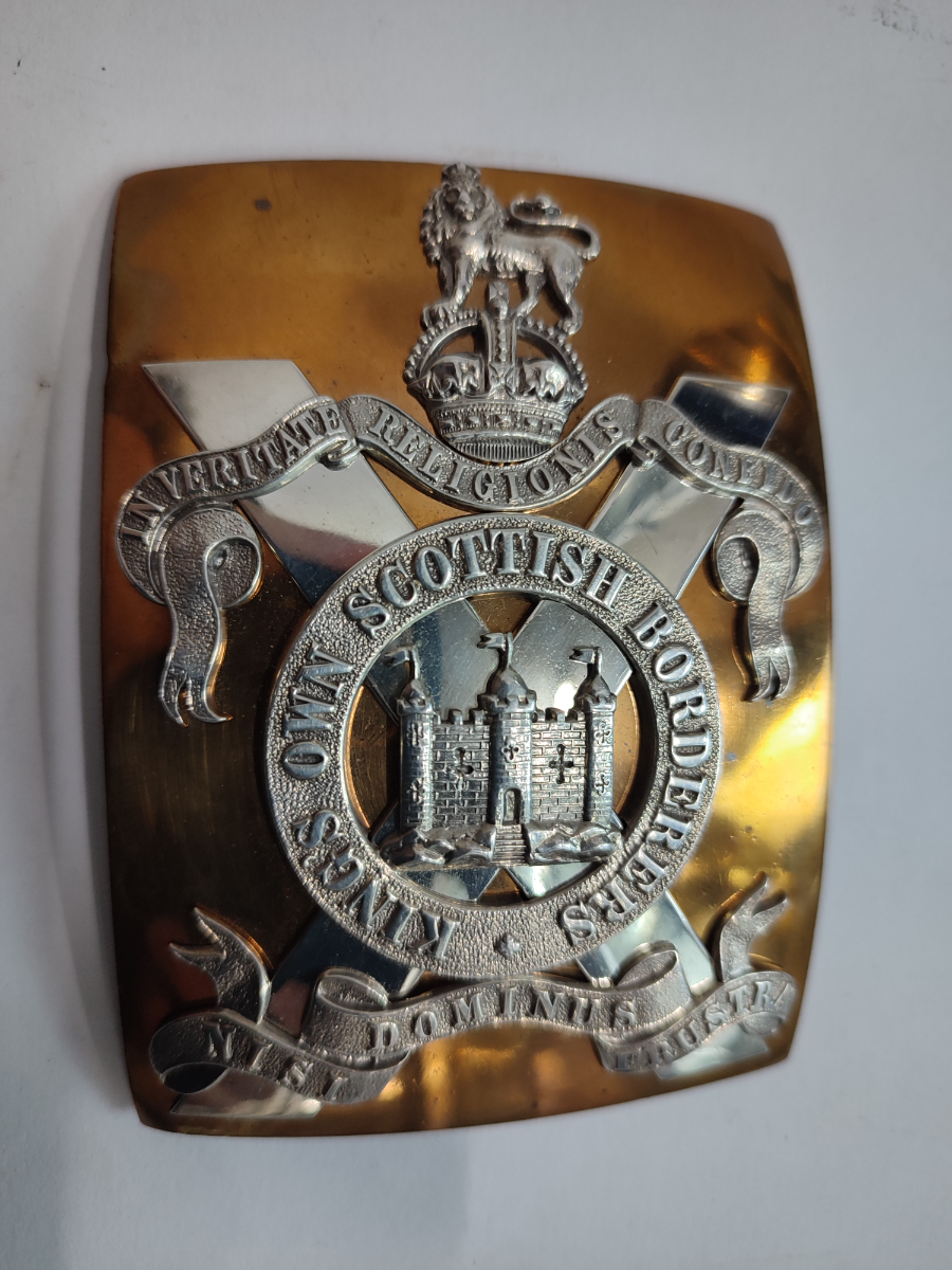 Kings Own Scottish Borderers Cross Belt Badge.