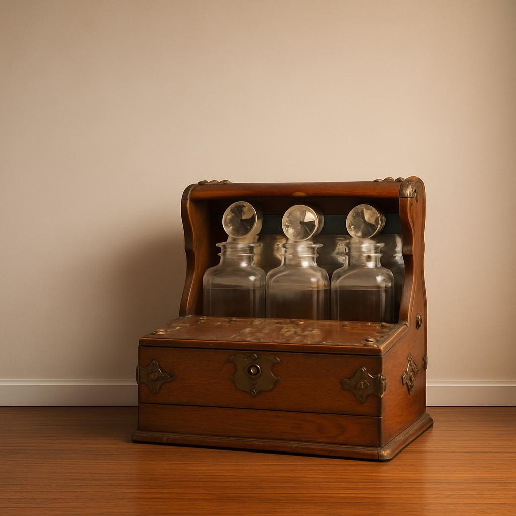 Mid Victorian Tantalus With Decanters