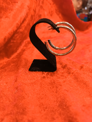 925 Silver Hoop Earrings With Butterfly Closures