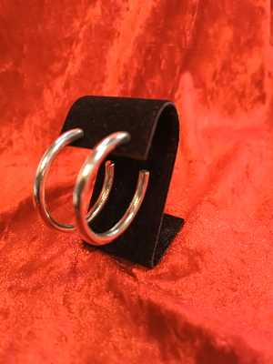 925 Silver Hoop Earrings With Butterfly Closures